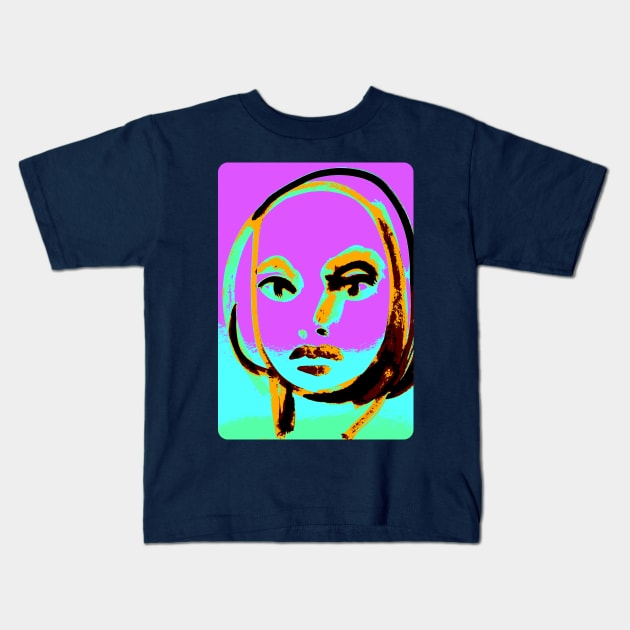 Beautiful Woman Kids T-Shirt by Retropenguin